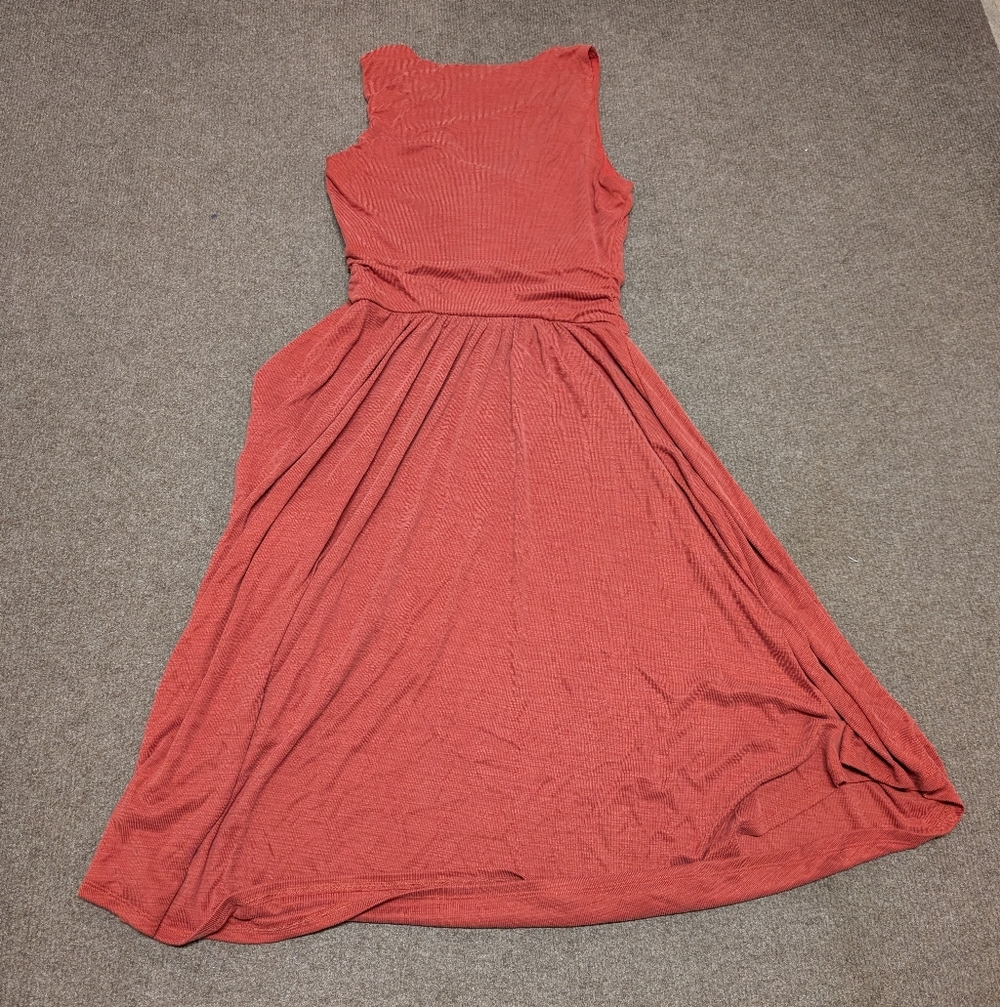 Maeve Anthropologie Nora Textured Wrap Dress Red/Orange Women's XS - Picture 3 of 8